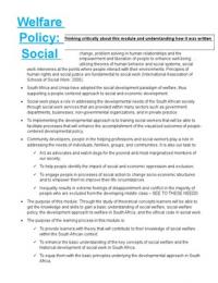 Welfare Policy - Unit 1