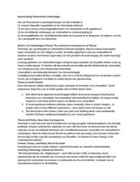 Samenvatting Theoretische Criminologie Criminological Theory&comma; context and consequences