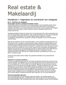 Samenvatting Praktijk aspecten vastgoed