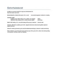 Samenvating Entertainment