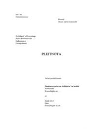 Pleitnota Staats- en bestuursrecht
