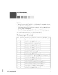 Antwoordindicaties kernbegrippen pedagogiek 14 december 2013