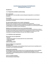 Bedrijfskunde Integraal - Hoofdstuk 1 Bedrijf en bedrijfskunde