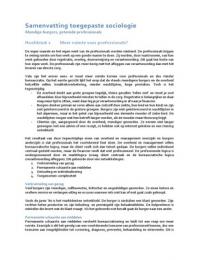 Samenvatting boek en artikelen toegepaste sociologie