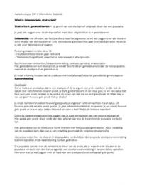 Samenvatting Inferenti&euml;le Statistiek Combi boek en HC's