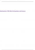 Biochemistry C785 WGU OA Questions and Answers