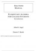 Elementary Algebra for College Students, 10e Angel, Runde (Solution Manual)