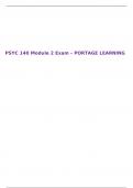 PSYC 140 Module 2 Exam – PORTAGE LEARNING