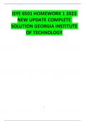 ISYE 6501 HOMEWORK 1 2023 NEW UPDATE COMPLETE SOLUTION GEORGIA INSTITUTE OF TECHNOLOGY
