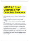 Bundle For NCOA Exam Questions and Answers All Correct