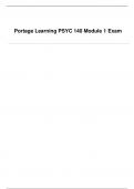 Portage Learning PSYC 140 Module 1 Exam