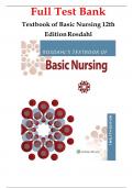 Textbook of Basic Nursing 12th Edition  Rosdahl Test Bank