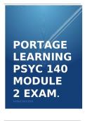 Portage Learning PSYC 140 Module 2 Exam