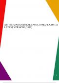 ATI PN FUNDAMENTALS PROCTORED EXAM (11 LATEST VERSIONS, 2021)