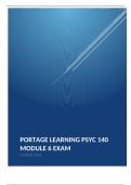 Portage Learning PSYC 140 Module 6 Exam