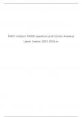 Nr601 midterm HAMS questions and Correct Answers Latest Version 2023 2024