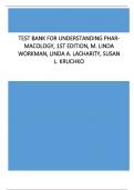 Test Bank for Understanding Pharmacology, 1st Edition, M. Linda Workman, Linda A. LaCharity, Susan L. Kruchko