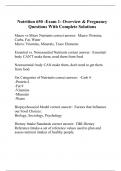 Nutrition 650 -Exam 1- Overview & Pregnancy Questions With Complete Solutions