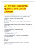 ATI Proctor Fundamentals Questions With Verified  ANSWERS