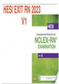 HESI RN EXIT EXAM V1 2023 (+900 score!)