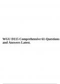 WGU D115 Comprehensive 61-Questions and Answers Latest.