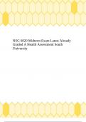 NSG 6020 Midterm Exam Latest Already Graded A Health Assessment South University