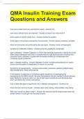 QMA Insulin Training Exam Questions and Answers 