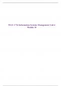 WGU C724 Information Systems Management Unit 6 Module 10