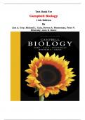 Test Bank For Campbell Biology 11th Edition By Lisa A. Urry, Michael L. Cain, Steven A. Wasserman, Peter V. Minorsky, Jane B. Reece|All Chapters, Complete Q & A, Latest| 
