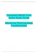 Complete NR565 Final Exam Study Guide