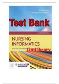 TEST BANK FOR NURSING INFORMATICS AND THE FOUNDATION OF KNOWLEDGE 4TH EDITION MCGONIGLE ALL CHAPTERS COVERED