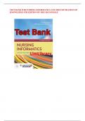 TEST BANK FOR NURSING INFORMATICS AND THE FOUNDATION OF KNOWLEDGE 4TH EDITION BY DEE MCGONIGLE