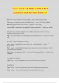 WGU D115 OA Study Guide Unit 6 Questions and Answers Rated A+