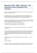 Biochem C785 - WGU - Module 2 - All Questions Exam Questions And Answers