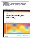 Test Bank for  Medical-Surgical Nursing, Adrianne Dill Linton & Mary Ann Matteson Chapter 1-63 Correct Answers Graded A+ 7th Edition 2024