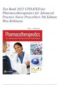 Pharmacotherapeutics for Advanced Practice Nurse Prescribers 5th Edition Woo Robinson Test Bank 