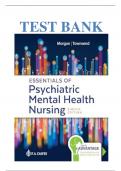 Test Bank for Essentials of Psychiatric Mental Health Nursing: Concepts of Care in Evidence-Based Practice 8th Edition by Karyn I. Morgan ISBN: 9780803676787 chapters 1-28| Complete Guide A+.