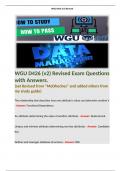 WGU D426 (v2) Revised Exam Questions with Answers. (set Revised from "MoDhoches" and added others from my study guide)