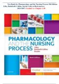  Test Bank for Pharmacology and the Nursing Process 9th Edition        Lilley Rainforth Collins, Snyder with verified answers                                2024 100% Graded A+ Chapter 1-58