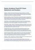 Saylor Academy Psych101 Exam Questions and Answers