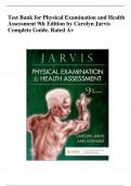 Test Bank for Physical Examination and Health Assessment 9th Edition by Carolyn Jarvis Complete Guide. Rated A+