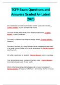 TCFP Exam Questions and Answers Graded A+ Latest 2023