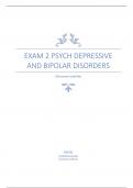Exam 2 Psych Depressive and Bipolar Disorders