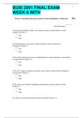 BUSI 2001 FINAL EXAM WEEK 6 WITH ANSWERS