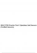 2024 VTNE Practice Test C Questions And Answers (Verified Answers) & 2024 VTNE Practice Test A Complete Questions and Answers (Solved) 100%Correct.