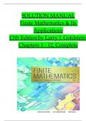 Solution Manual For Finite Mathematics and Its Applications, 13 Edition by Larry J. Goldstein, Verified Chapters 1 - 12, Complete Newest Version