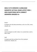 WGU C173 VERSION 3 LANGUAGE AGNOSTIC ACTUAL EXAM LATEST 2024 – 2025 QUESTIONS WITH CORRECT ANSWERS GRADED A+