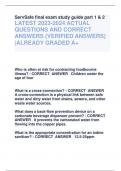 ServSafe final exam study guide part 1 & 2 LATEST 2023-2024 ACTUAL  QUESTIONS AND CORRECT  ANSWERS (VERIFIED ANSWERS)  |ALREADY GRADED A+