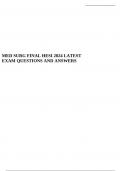 MED SURG FINAL HESI 2024 LATEST EXAM QUESTIONS AND ANSWERS.