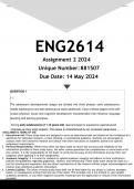 ENG2614 Assignment 1 (ANSWERS) 2024  - DISTINCTION GUARANTEED